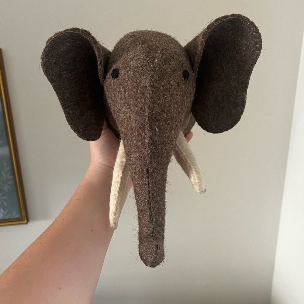 Wool Elephant Wall Decor